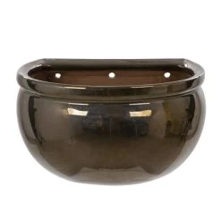 Woodlodge 26cm Bronze Glazed Blossom Wall Pot