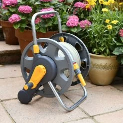 Hozelock 2-in-1 Assembled Empty Hose Reel 7 Hozelock 2-in-1 Assembled Empty Hose Reel -Gardenia Shop 5010646046473 3