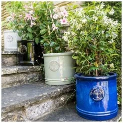 Woodlodge 30cm Mint Green Glazed Heritage Cylinder Pot -Gardenia Shop 5021346424485 2