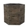 Woodlodge 34cm Driftwood Hexagon Resin Pot -Gardenia Shop 5021346440942
