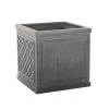 Woodlodge 27cm Black Regal Heritage Fibreclay Square Pot -Gardenia Shop 5021346501803