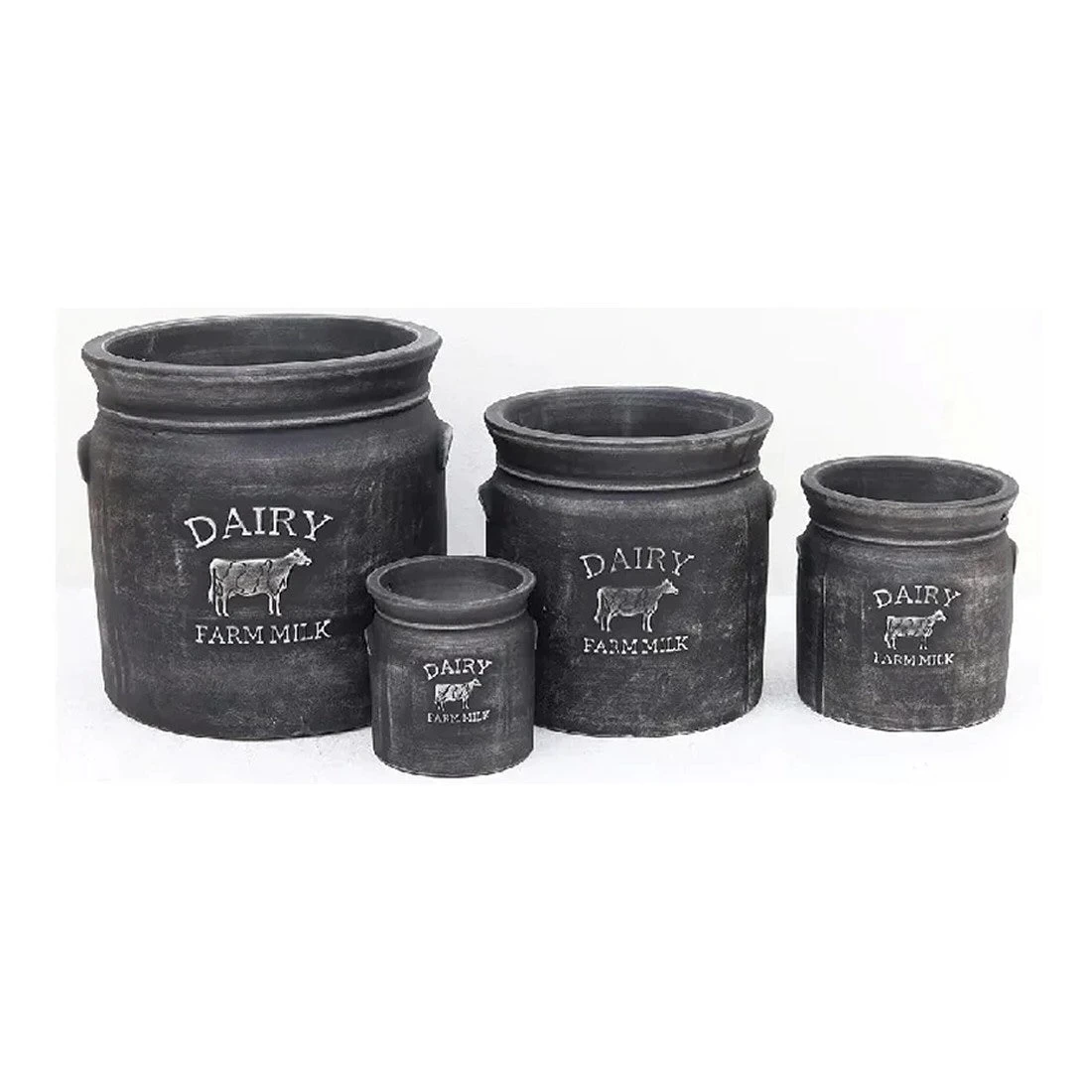 Woodlodge 38cm Black Wash Milk Churn Pot 3 Woodlodge 38cm Black Wash Milk Churn Pot