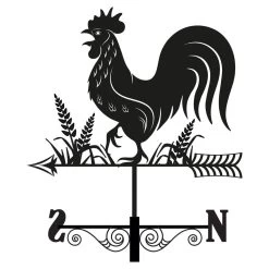 Primus Metal Cockerel Silhouette Weathervane