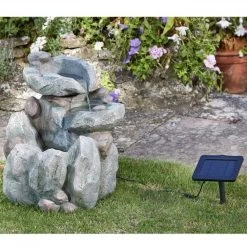 Smart Solar 51cm Rock Fall Solar Water Feature -Gardenia Shop 5050642007931 3
