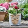 Flamboya 23cmWoodstone Owl Planter 1 Flamboya 23cmWoodstone Owl Planter -Gardenia Shop 5050642048118