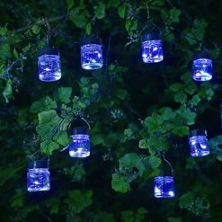 Smart Solar 10 Firefly LED Opal Jar String Lights -Gardenia Shop 5050642067638 3