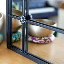 La Hacienda 100cm Black Arched Arundel Indoor/Outdoor Mirror -Gardenia Shop 5055025559083 3