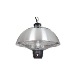 La Hacienda 41cm Silver Hanging Mushroom Patio Heater
