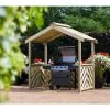 Woodshaw Hampton Wooden BBQ Shelter -Gardenia Shop 5055066420786
