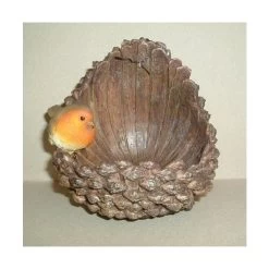 Vivid Arts 16cm Open Pine Cone Feeder Robin - BC-OPC1-D