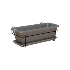 Artevasi 60cm Anthracite Venezia Plant Box Balcony Kit