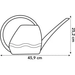 Elho 3.5 Litre Anthracite Aquarius Watering Can -Gardenia Shop 8711904303723 3