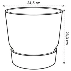 Elho 25cm Leaf Green Greenville Round Planter 9 Elho 25cm Leaf Green Greenville Round Planter -Gardenia Shop 8711904332433 3