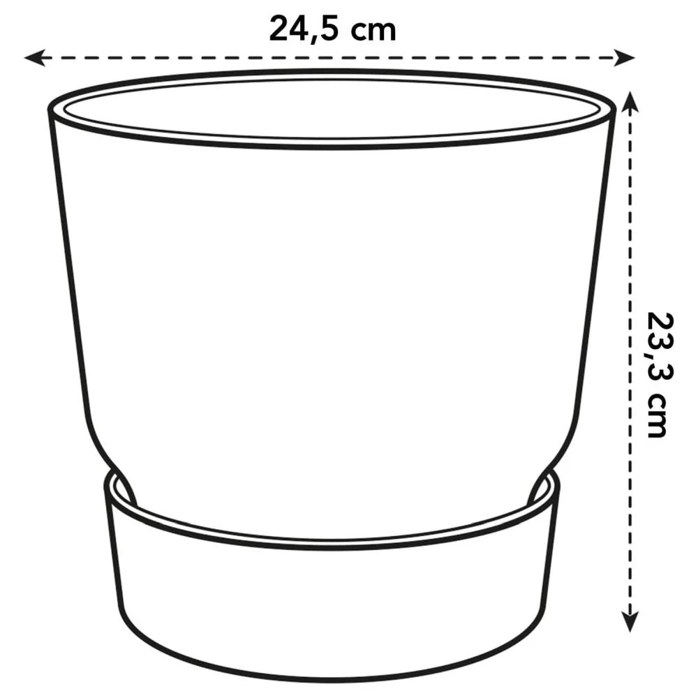 Elho 25cm Leaf Green Greenville Round Planter 5 Elho 25cm Leaf Green Greenville Round Planter - Image 3