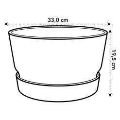 Elho 33cm Leaf Green Greenville Bowl Planter -Gardenia Shop 8711904332464 3