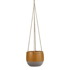 Edelman 13.5cm Ochre Resa Hanging Houseplant Pot