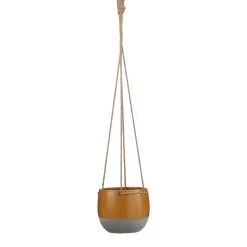 Edelman 16.5cm Ochre Resa Hanging Houseplant Pot