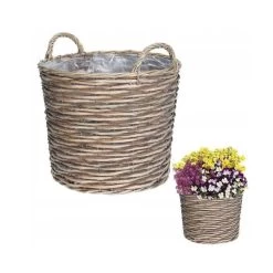Koopman 39cm Wicker Basket Planter -Gardenia Shop 8719202993394 3