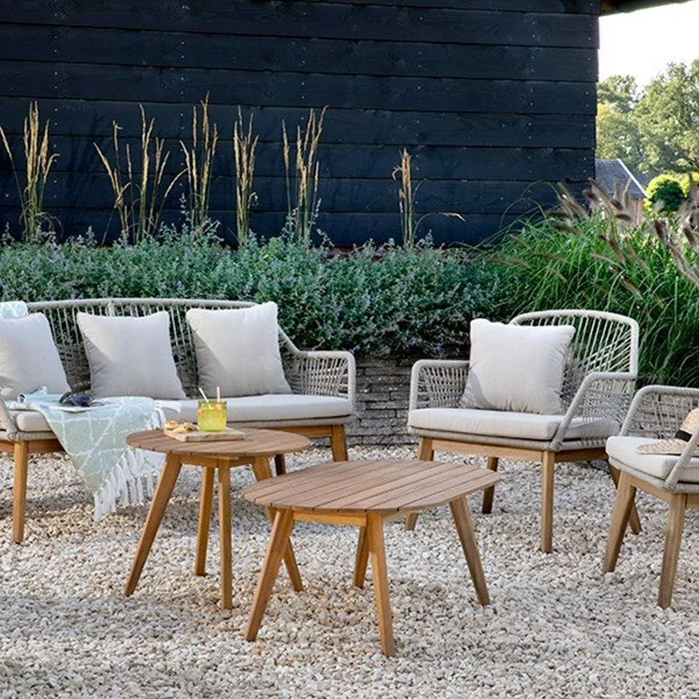 Decoris 55cm Acacia Seville Outdoor Wooden Side Table 5 Decoris 55cm Acacia Seville Outdoor Wooden Side Table - Image 3