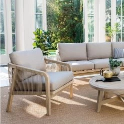 Kettler Cora Rope Lounge Wooden Armchair (Pair) -Gardenia Shop 9333190256874 3