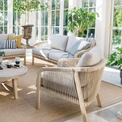 Kettler Cora Rope Lounge Wooden Armchair (Pair) -Gardenia Shop 9333190256874 4